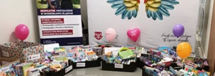 Uroczyste przekazanie zabawek w ramach akcji „Podaruj beztroski uśmiech”