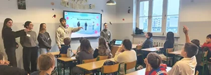 Warsztaty międzykulturowe dla uczniów SP1 z udziałem studentów Erasmus+