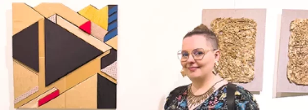 dr Katarzyna Rumińska-Rutkowska na 12. Biennale Artystycznej Tkaniny Lnianej 