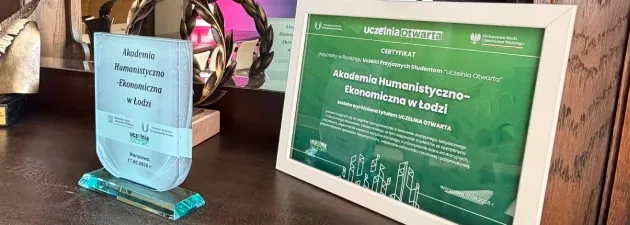 2. miejsce w Rankingu „Uczelnia Otwarta 2025"
