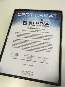 Certyfikat "Studia z Przyszłością" dla kierunku grafika