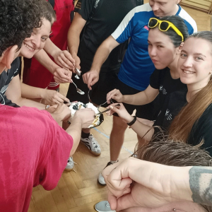 Wyjątkowy trening i sparing między drużynami tenisa stołowego - Politechniki Łódzkiej i AHE Łódź