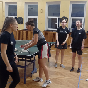 Wyjątkowy trening i sparing między drużynami tenisa stołowego - Politechniki Łódzkiej i AHE Łódź