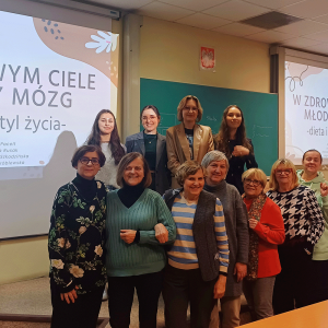 Studentki psychologii dla Uniwersytetu Trzeciego Wieku AHE w Łodzi