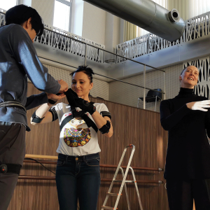 Studenci grafiki na warsztatach VR i MR w choreografii z mistrzami nowoczesnych technologii