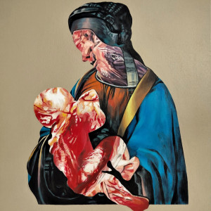 Bartłomiej Jarmoliński ,,SYMBIOSIS", 60x50cm, akryl, płótno, 2024