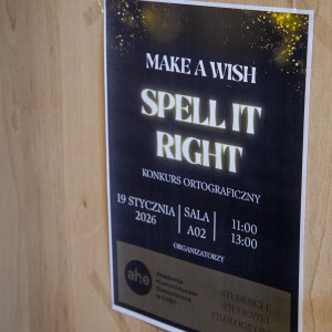 Konkurs ortograficzny "Make a Wish, Spell It Right" dla licealistów