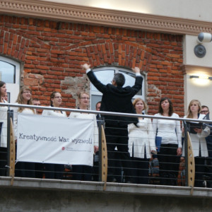 Akademicki Chór Politechniki Łódzkiej pod dyrekcją prof. Jerzego Rachubińskiego