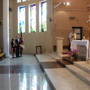 Msza święta w kościele Najświętszej Marii Panny Królowej Pokoju