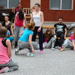 Występ tancerzy w  AHE w Łodzi 