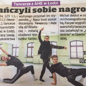 Artykuł o tancerzach w Dzienniku Fakt