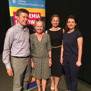 Władze uczelni z Agnieszką Krukówną