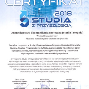 dziennikarstwo i komunikacja społeczna AHE w Łodzi