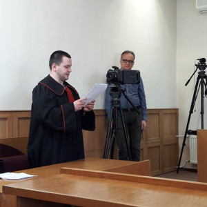 Symulacja rozprawy sądowej w wykonaniu studentów AHE Łódź