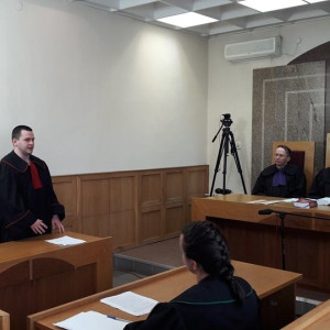 Symulacja rozprawy sądowej w wykonaniu studentów AHE Łódź