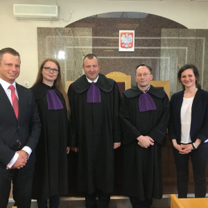 Symulacja rozprawy sądowej w wykonaniu studentów AHE Łódź