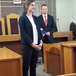 Symulacja rozprawy sądowej w wykonaniu studentów AHE Łódź