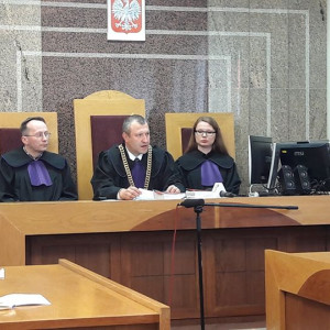 Symulacja rozprawy sądowej w wykonaniu studentów AHE Łódź