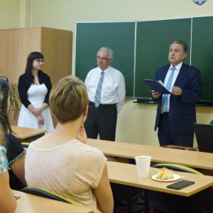 Wizyta prof. Grebskiego wraz z córką