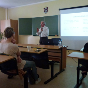 Wizyta prof. Grebskiego wraz z córką