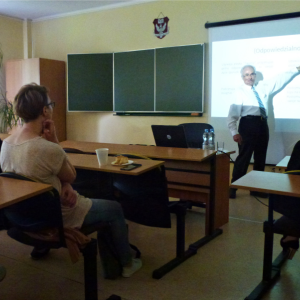 Wizyta prof. Grebskiego wraz z córką