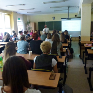 Wizyta prof. Grebskiego wraz z córką