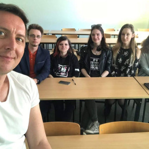 Przedstawiciel uczelni partnerskiej z wizytą w AHE