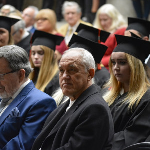 Prezydent AHE w Łodzi dr prof. AHE Makary K. Stasiak wraz z byłym Rektorem AHE prof. zw. dr hab. inż. Andrzejem Koszmiderem