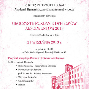 AHE Rozdanie dyplomów Patio