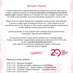 AHE Spotkanie rocznicowe konferencja