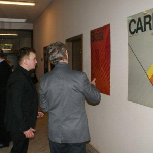 Wystawa "Kolekcji Mobilnej" odbyła się na III piętrze w budynku G przy ul. Rewolucji 1905 r. nr 52. 3