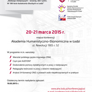 Konferencja edukacja osoby niesłyszące AHE