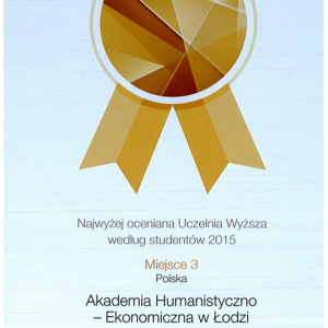 AHE Łódź uczelnie wyższe wyróżnienia