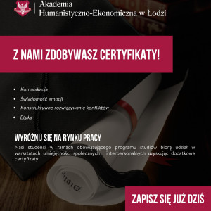 Z nami zdobywasz dodatkowe certyfikaty!