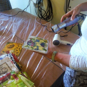 Decoupage na drewnie - relacja z warsztatów