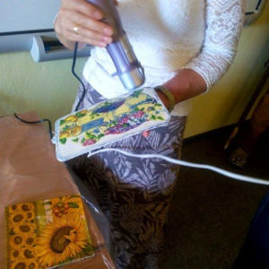 Decoupage na drewnie - relacja z warsztatów