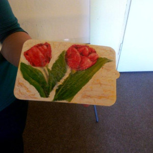 Decoupage na drewnie - relacja z warsztatów