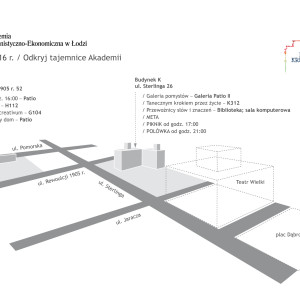 Mapa siedziby AHE w Łodzi 