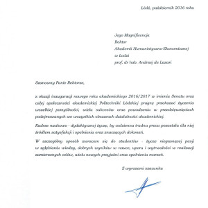 prof. dr hab. inż Sławomir Wiak, Rektor Politechniki Łódzkiej