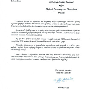 Robert Telus, Poseł na Sejm RP