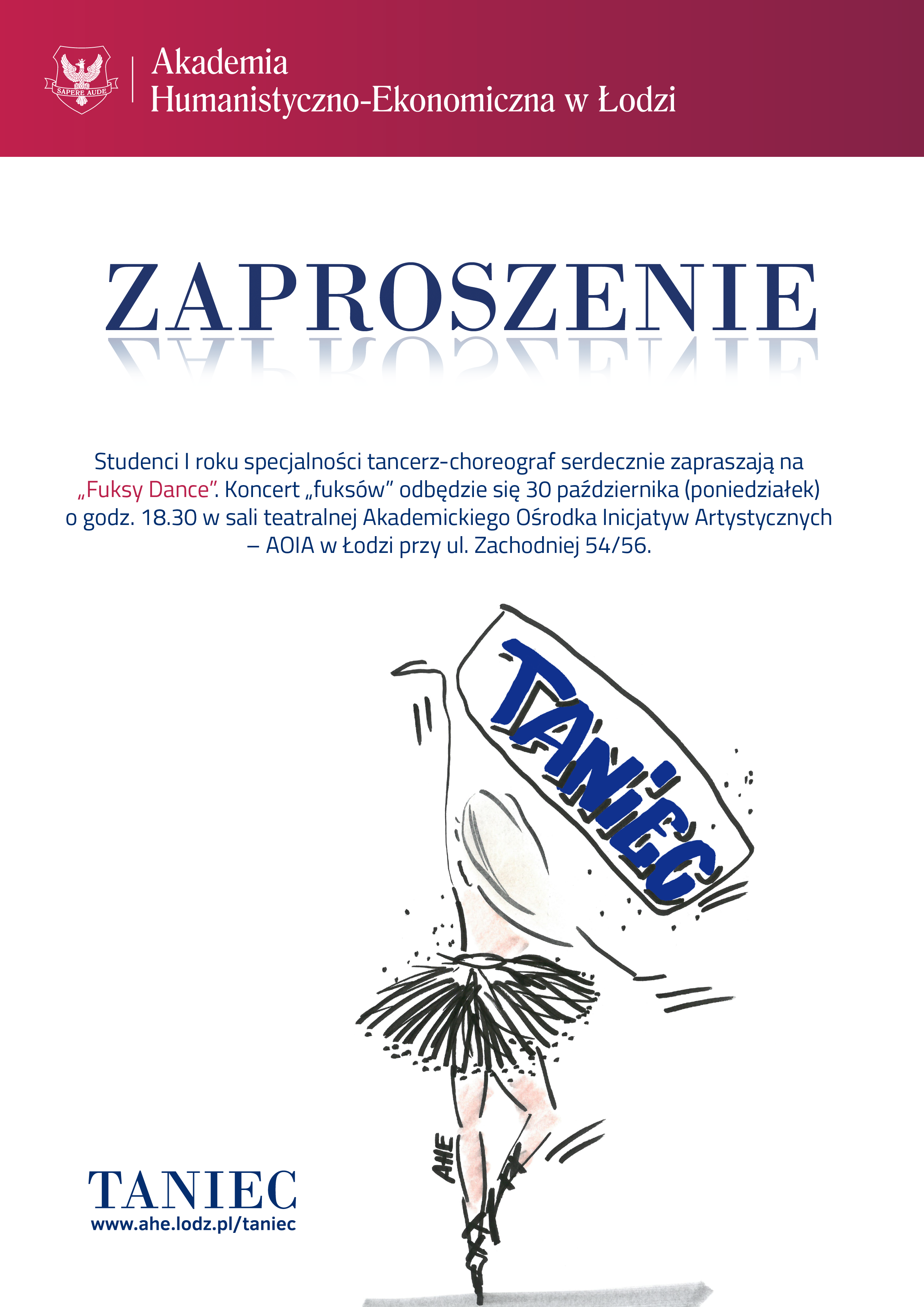 fuks&oacute;wka kierunku taniec