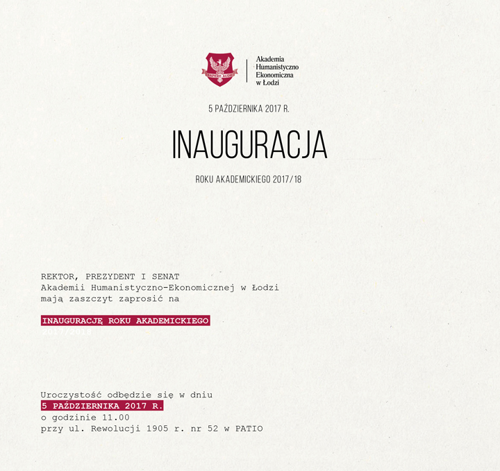 Inauguracja Roku Akademickiego2017/2018